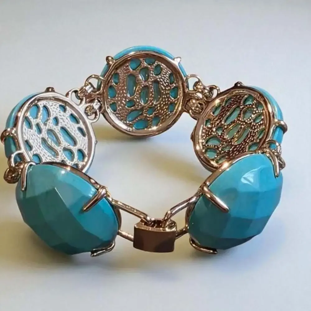 Turquoise and Gold Bracelet